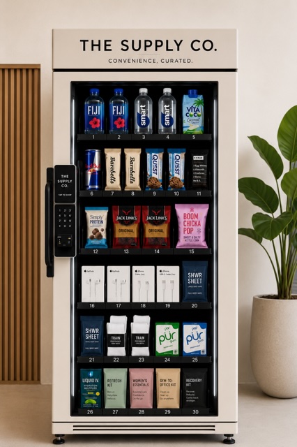The Supply Co. vending machine — curated everyday essentials